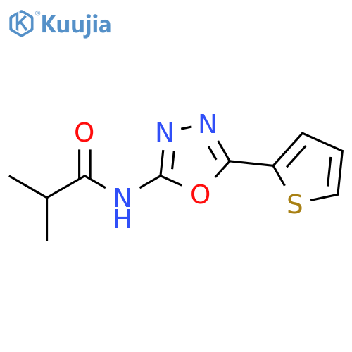 2-methyl-N-5-(thiophen-2-yl)-1,3,4-oxadiazol-2-ylpropanamide structure