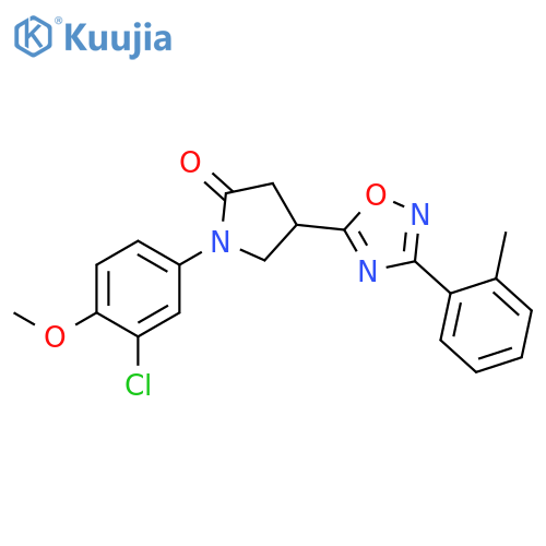 1-(3-chloro-4-methoxyphenyl)-4-3-(2-methylphenyl)-1,2,4-oxadiazol-5-ylpyrrolidin-2-one structure