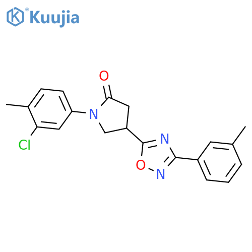 1-(3-chloro-4-methylphenyl)-4-[3-(3-methylphenyl)-1,2,4-oxadiazol-5-yl]pyrrolidin-2-one structure