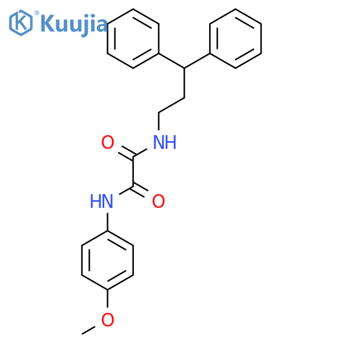 N-(3,3-diphenylpropyl)-N'-(4-methoxyphenyl)ethanediamide structure