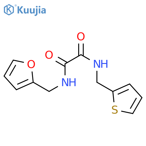 N'-(furan-2-yl)methyl-N-(thiophen-2-yl)methylethanediamide structure