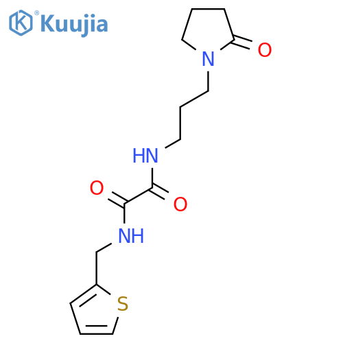 N-3-(2-oxopyrrolidin-1-yl)propyl-N'-(thiophen-2-yl)methylethanediamide structure