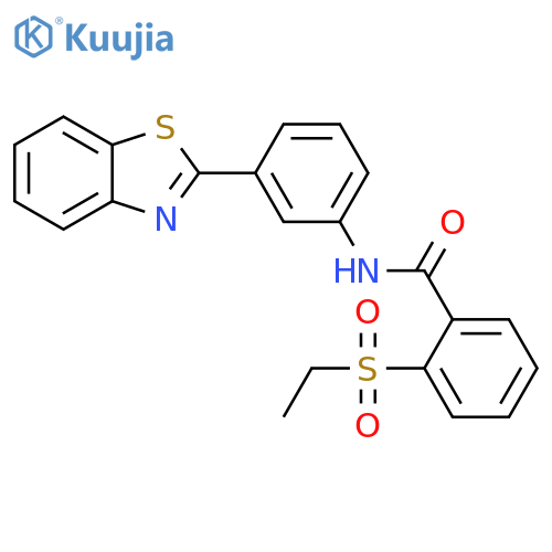 N-3-(1,3-benzothiazol-2-yl)phenyl-2-(ethanesulfonyl)benzamide structure