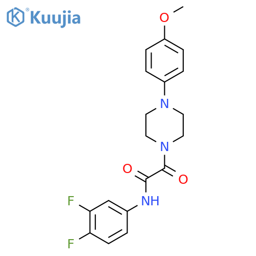 N-(3,4-difluorophenyl)-2-4-(4-methoxyphenyl)piperazin-1-yl-2-oxoacetamide structure