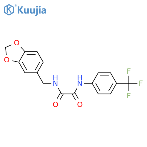 N-(2H-1,3-benzodioxol-5-yl)methyl-N'-4-(trifluoromethyl)phenylethanediamide structure