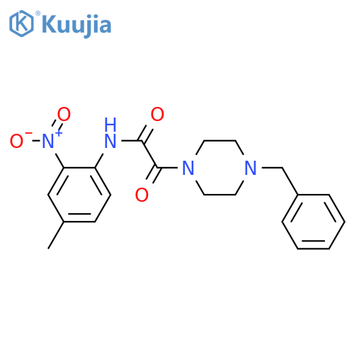 2-(4-benzylpiperazin-1-yl)-N-(4-methyl-2-nitrophenyl)-2-oxoacetamide structure