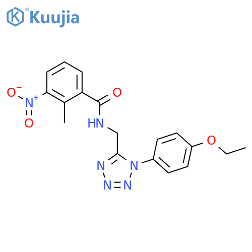 N-{1-(4-ethoxyphenyl)-1H-1,2,3,4-tetrazol-5-ylmethyl}-2-methyl-3-nitrobenzamide structure