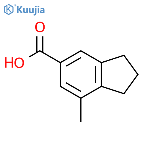 7-methyl-2,3-dihydro-1H-indene-5-carboxylic acid structure