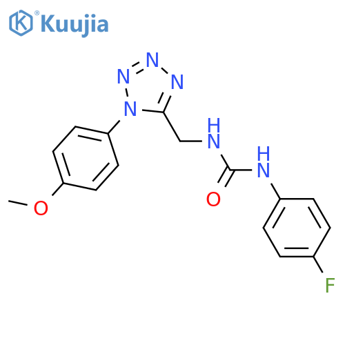 1-(4-fluorophenyl)-3-{1-(4-methoxyphenyl)-1H-1,2,3,4-tetrazol-5-ylmethyl}urea structure