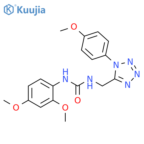 1-(2,4-dimethoxyphenyl)-3-{1-(4-methoxyphenyl)-1H-1,2,3,4-tetrazol-5-ylmethyl}urea structure