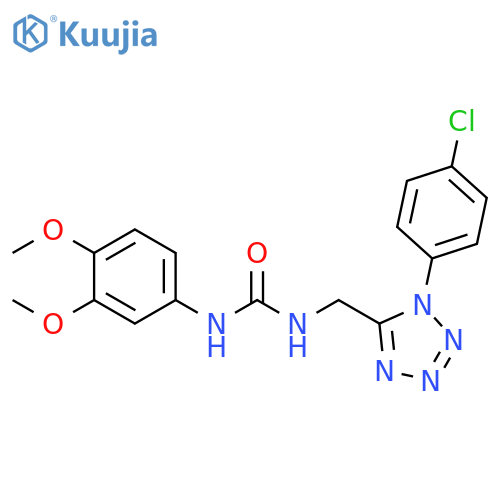 3-{1-(4-chlorophenyl)-1H-1,2,3,4-tetrazol-5-ylmethyl}-1-(3,4-dimethoxyphenyl)urea structure