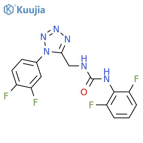 1-(2,6-difluorophenyl)-3-{1-(3,4-difluorophenyl)-1H-1,2,3,4-tetrazol-5-ylmethyl}urea structure