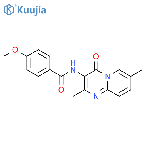 N-{2,7-dimethyl-4-oxo-4H-pyrido1,2-apyrimidin-3-yl}-4-methoxybenzamide structure