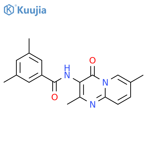 N-{2,7-dimethyl-4-oxo-4H-pyrido1,2-apyrimidin-3-yl}-3,5-dimethylbenzamide structure