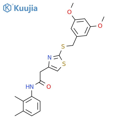 2-(2-{(3,5-dimethoxyphenyl)methylsulfanyl}-1,3-thiazol-4-yl)-N-(2,3-dimethylphenyl)acetamide structure