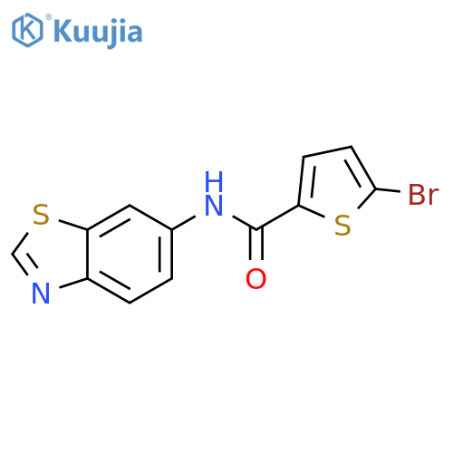 N-(1,3-benzothiazol-6-yl)-5-bromothiophene-2-carboxamide structure