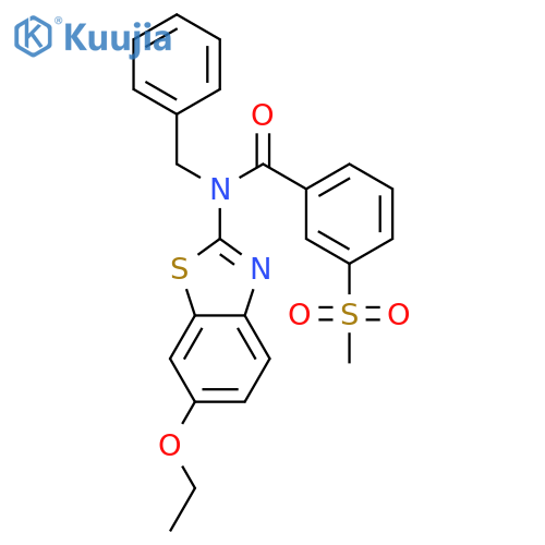 N-benzyl-N-(6-ethoxy-1,3-benzothiazol-2-yl)-3-methanesulfonylbenzamide structure