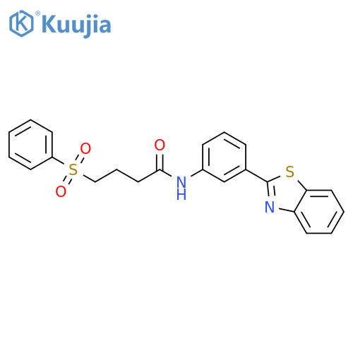 4-(benzenesulfonyl)-N-3-(1,3-benzothiazol-2-yl)phenylbutanamide structure