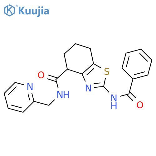 2-benzamido-N-(pyridin-2-yl)methyl-4,5,6,7-tetrahydro-1,3-benzothiazole-4-carboxamide structure