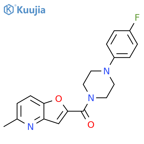 1-(4-fluorophenyl)-4-{5-methylfuro3,2-bpyridine-2-carbonyl}piperazine structure