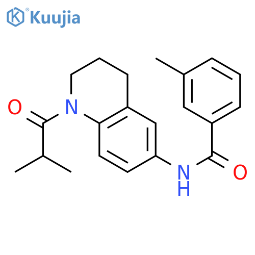 3-methyl-N-1-(2-methylpropanoyl)-1,2,3,4-tetrahydroquinolin-6-ylbenzamide structure