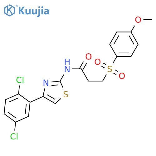 N-4-(2,5-dichlorophenyl)-1,3-thiazol-2-yl-3-(4-methoxybenzenesulfonyl)propanamide structure