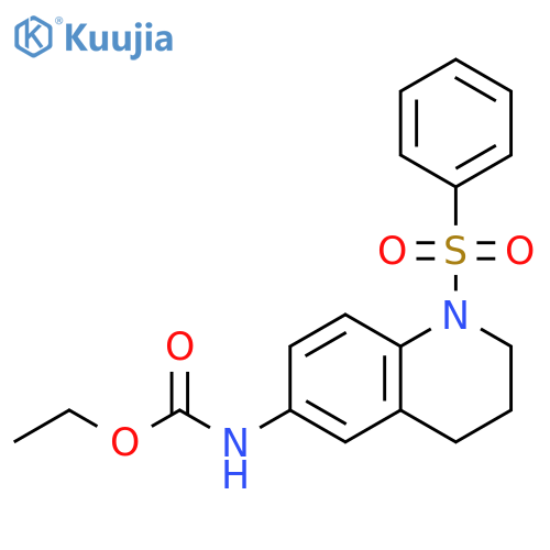 ethyl N-1-(benzenesulfonyl)-1,2,3,4-tetrahydroquinolin-6-ylcarbamate structure