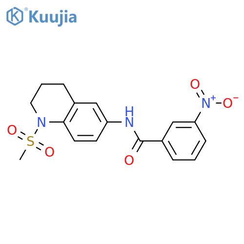 N-(1-methanesulfonyl-1,2,3,4-tetrahydroquinolin-6-yl)-3-nitrobenzamide structure