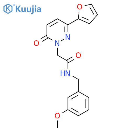 2-3-(furan-2-yl)-6-oxo-1,6-dihydropyridazin-1-yl-N-(3-methoxyphenyl)methylacetamide structure