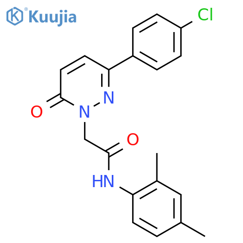 2-3-(4-chlorophenyl)-6-oxo-1,6-dihydropyridazin-1-yl-N-(2,4-dimethylphenyl)acetamide structure