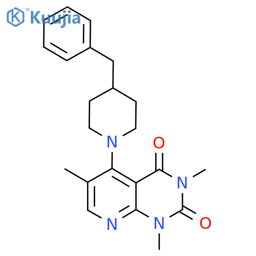 5-(4-benzylpiperidin-1-yl)-1,3,6-trimethyl-1H,2H,3H,4H-pyrido2,3-dpyrimidine-2,4-dione structure