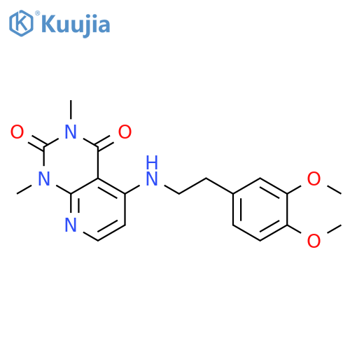 5-{2-(3,4-dimethoxyphenyl)ethylamino}-1,3-dimethyl-1H,2H,3H,4H-pyrido2,3-dpyrimidine-2,4-dione structure