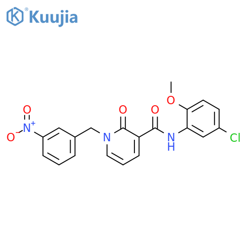 N-(5-chloro-2-methoxyphenyl)-1-(3-nitrophenyl)methyl-2-oxo-1,2-dihydropyridine-3-carboxamide structure