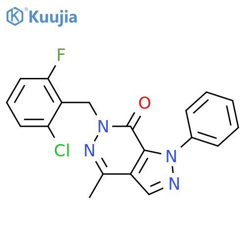 6-(2-chloro-6-fluorophenyl)methyl-4-methyl-1-phenyl-1H,6H,7H-pyrazolo3,4-dpyridazin-7-one structure