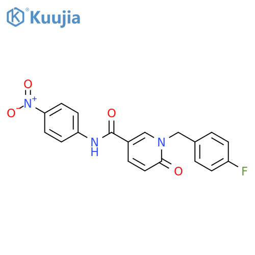 1-(4-fluorophenyl)methyl-N-(4-nitrophenyl)-6-oxo-1,6-dihydropyridine-3-carboxamide structure