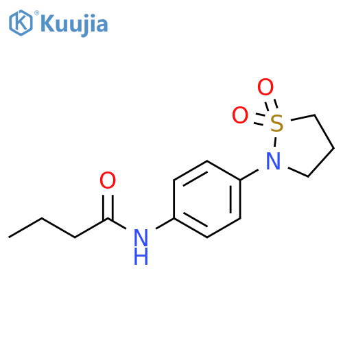 N-4-(1,1-dioxo-1lambda6,2-thiazolidin-2-yl)phenylbutanamide structure