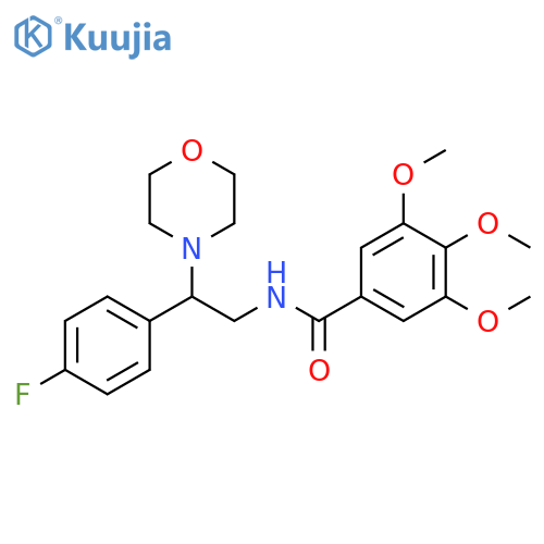 N-2-(4-fluorophenyl)-2-(morpholin-4-yl)ethyl-3,4,5-trimethoxybenzamide structure