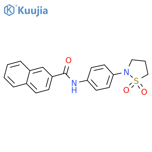 N-4-(1,1-dioxo-1lambda6,2-thiazolidin-2-yl)phenylnaphthalene-2-carboxamide structure