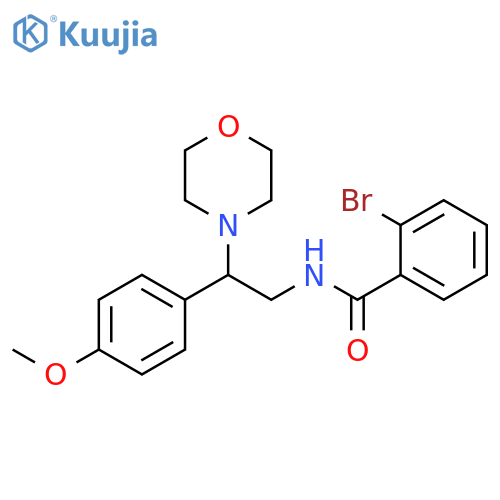 2-bromo-N-2-(4-methoxyphenyl)-2-(morpholin-4-yl)ethylbenzamide structure
