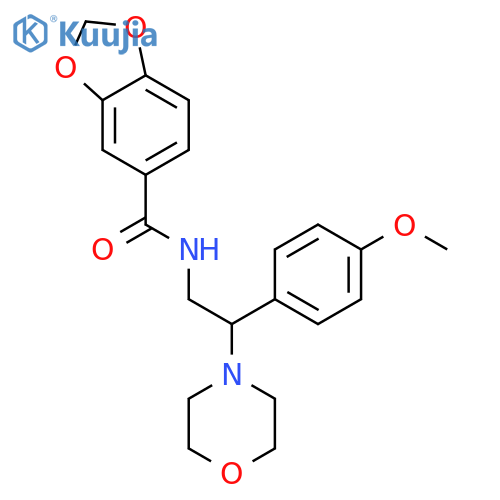 N-2-(4-methoxyphenyl)-2-(morpholin-4-yl)ethyl-2H-1,3-benzodioxole-5-carboxamide structure