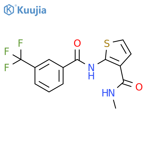 N-methyl-2-3-(trifluoromethyl)benzamidothiophene-3-carboxamide structure