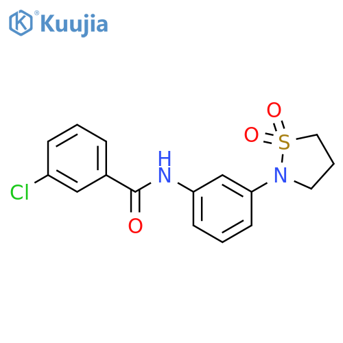 3-chloro-N-3-(1,1-dioxo-1lambda6,2-thiazolidin-2-yl)phenylbenzamide structure