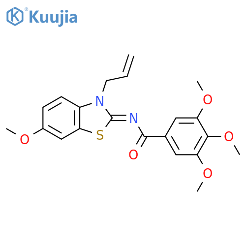 3,4,5-trimethoxy-N-(2Z)-6-methoxy-3-(prop-2-en-1-yl)-2,3-dihydro-1,3-benzothiazol-2-ylidenebenzamide structure