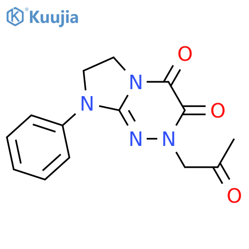 2-(2-oxopropyl)-8-phenyl-2H,3H,4H,6H,7H,8H-imidazo2,1-c1,2,4triazine-3,4-dione structure