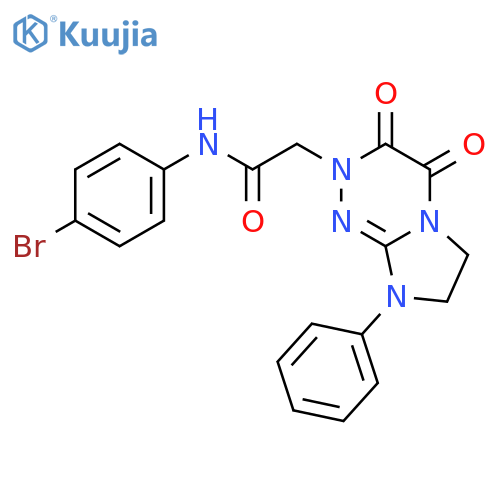 N-(4-bromophenyl)-2-{3,4-dioxo-8-phenyl-2H,3H,4H,6H,7H,8H-imidazo2,1-c1,2,4triazin-2-yl}acetamide structure