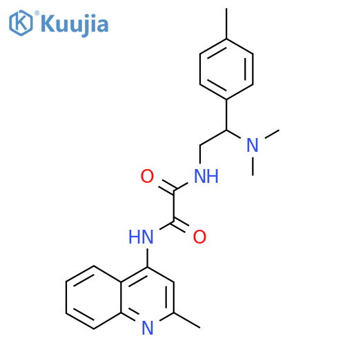 N'-2-(dimethylamino)-2-(4-methylphenyl)ethyl-N-(2-methylquinolin-4-yl)ethanediamide structure