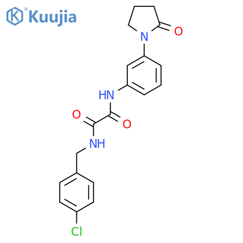 N'-(4-chlorophenyl)methyl-N-3-(2-oxopyrrolidin-1-yl)phenylethanediamide structure