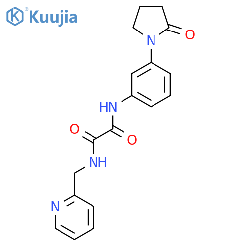 N-3-(2-oxopyrrolidin-1-yl)phenyl-N'-(pyridin-2-yl)methylethanediamide structure