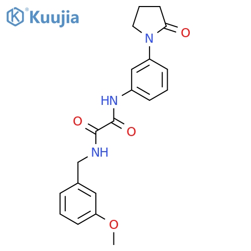 N'-(3-methoxyphenyl)methyl-N-3-(2-oxopyrrolidin-1-yl)phenylethanediamide structure