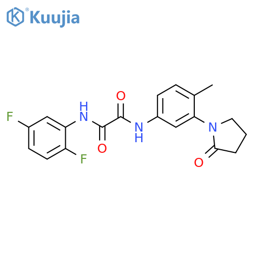 N'-(2,5-difluorophenyl)-N-4-methyl-3-(2-oxopyrrolidin-1-yl)phenylethanediamide structure